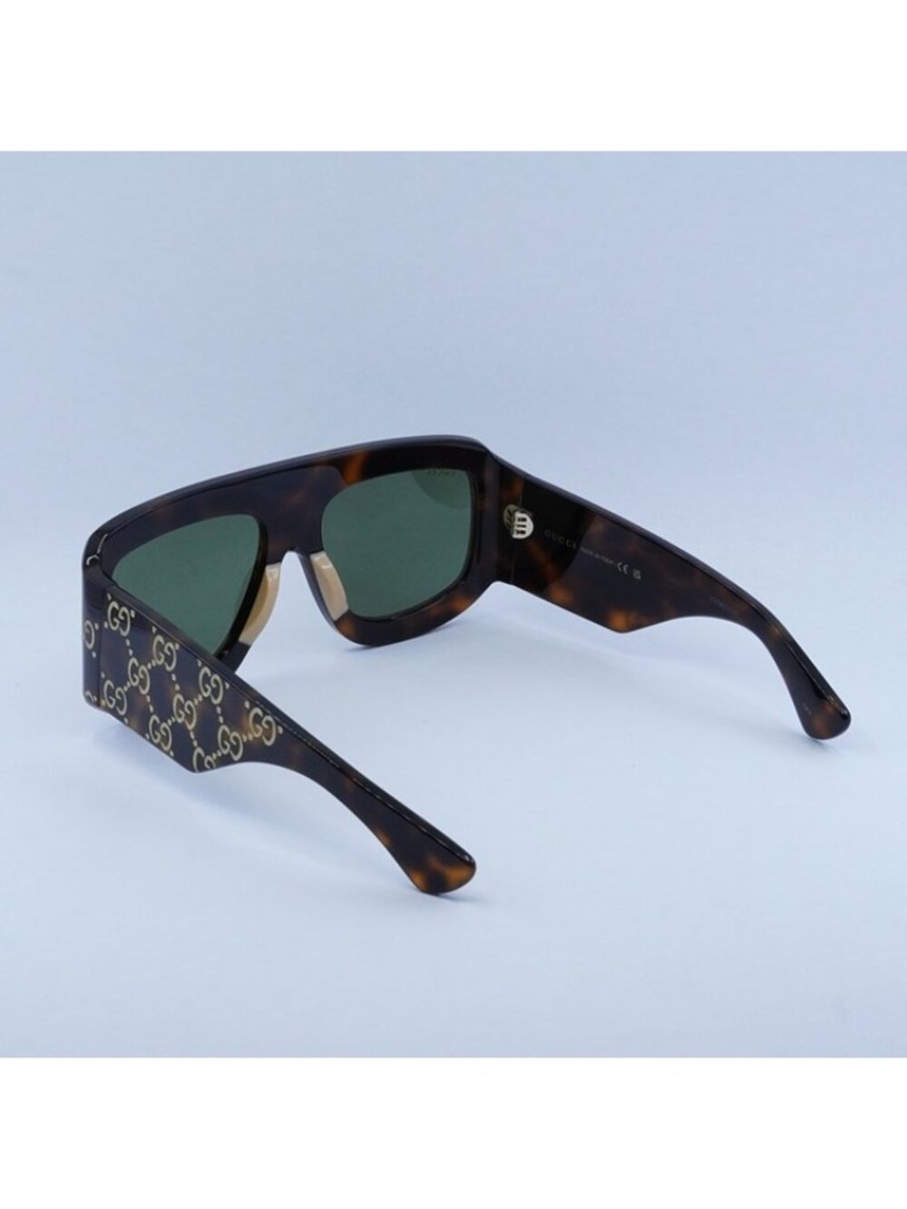 Gucci GG0983S 002 Sunglasses Havana With Gold GG Pattern Square Frame - Picture 5 of 11